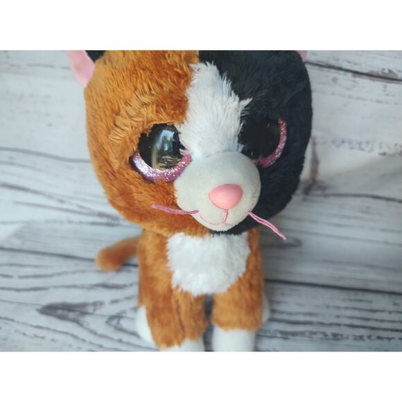 2016 Ty Beanie Boo TAURI The Cat Calico 11 Plush Stuffed Animal - Picture 2 of 7